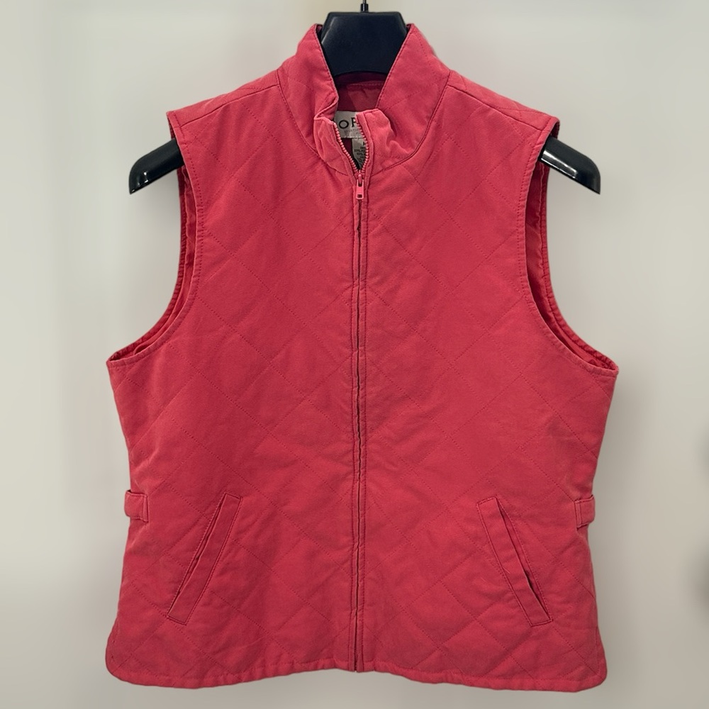 VGUC Orvis Deep Rose Quilted Women's Vest Size Medium - Style OR-73LR